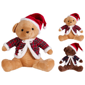 Medvedík plyšový s vianočnou čiapkou 35 cm (mix 3 farieb /cena za 1 ks) Medvedík plyšový s vianočnou čiapkou 35 cm (mix 3 farieb /cena za 1 ks)