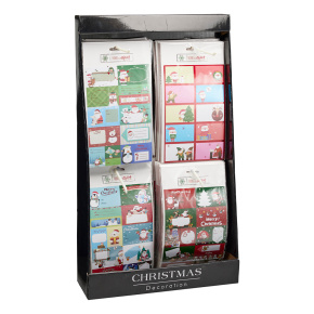 Vianočné nálepky s menovkou na darčeky, mix /1 balenie