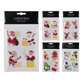 Vianočné nálepky 3D s menovkou na darčeky, mix /1 balenie Vianočné nálepky 3D s menovkou na darčeky, mix /1 balenie