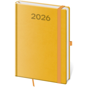 Diár 2026 denný A5 Print Pop - žltá