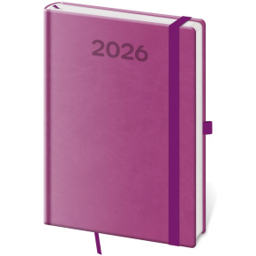Diár 2026 denný A5 Print Pop - fialová