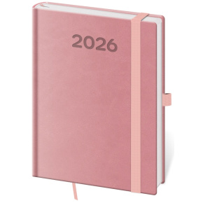 Diár 2026 denný B6 Print Pop - ružová