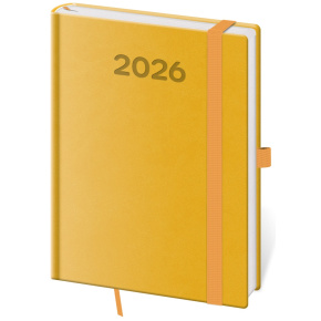 Diár 2026 denný B6 Print Pop - žltá Diár 2026 denný B6 Print Pop - žltá