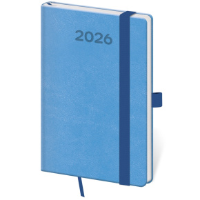 Diár 2026 týždenný vreckový Print Pop - svetlo  modrá