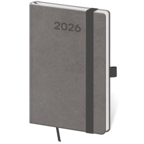 Diár 2026 týždenný vreckový Print Pop - šedá