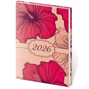 Diár 2026 týždenný vreckový A7 Vario Lyra - Hibiscus