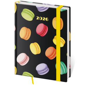 Diár 2026 denný B6 Vario - Macarons s gumičkou