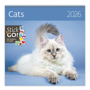 Nástenný plánovací kaléndár 2026 Cats