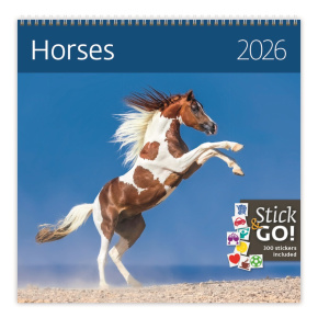 Nástenný plánovací kaléndár 2026 Horses