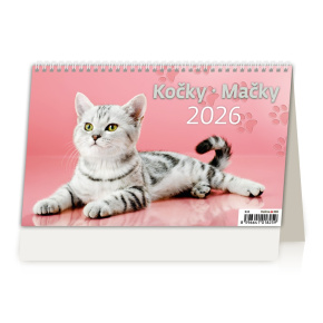 Stolový kalendár 2026 Kočky/Mačky