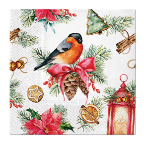 Obrúsky PAW L 33x33cm Bullfinch with Lantern Obrúsky PAW L 33x33cm Bullfinch with Lantern