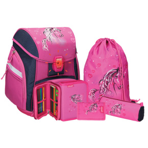 Školská taška - 5-dielny set, PRO LIGHT Horse, LED