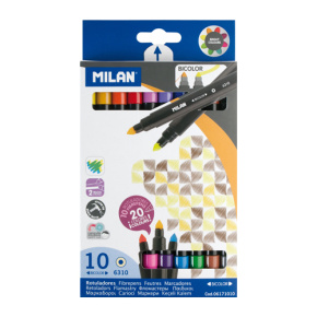 Fixy MILAN obojstranné 0,5 mm - sada 10 ks