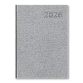 Diár 2026 denný A5 Manager - strieborný