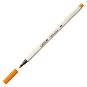 Fix so štetcovým hrotom pre rôzne šírky čiar STABILO Pen 68 Brush, oranžový