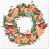 Obrúsky PAW L 33x33cm Gingerbread Wreath