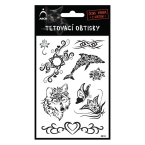 Tetovacie obtlačky čierne - kvet
