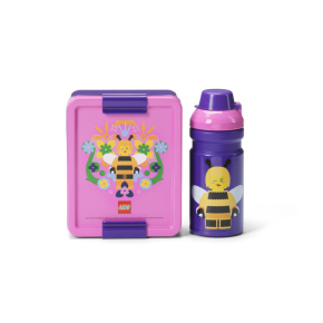 LEGO Bee desiatový set (fľaša a box) - fialová