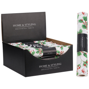 Organza látková 28x150 cm - biela, farebná potlač Cezmína Organza látková 28x150 cm - biela, farebná potlač Cezmína