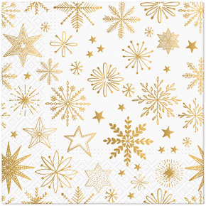 Obrúsky PAW L 33x33cm Shiny snowflakes Obrúsky PAW L 33x33cm Shiny snowflakes