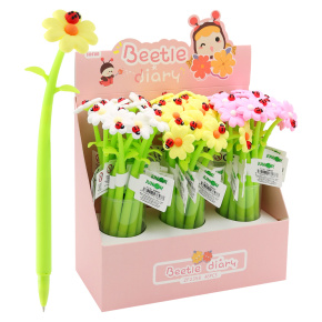 Pero gélové JUNIOR Beetle diary 0,5 mm - modrá náplň (mix /cena 1ks)