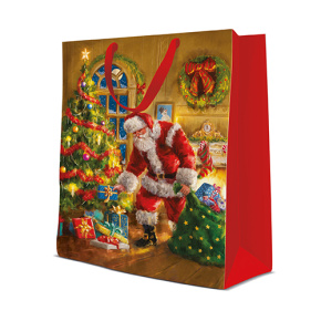 Darčeková taška PAW BIG Santa is Here, veľká 30x12x41 cm