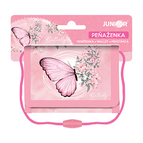 Detská textilná peňaženka JUNIOR S8 Butterfly - motýľ