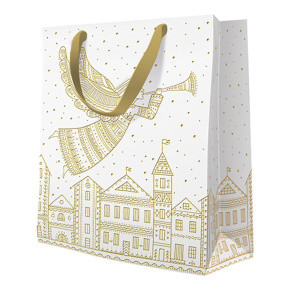 Darčeková taška PAW Angel above the city, stredná 20x10x25 cm