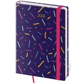Diár 2026 týždenný A5 Vario - Sprinkles s gumičkou Diár 2026 týždenný A5 Vario - Sprinkles s gumičkou