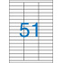 Etikety VICTORIA A4/100 ks, 70x16,9 - 51 etikiet, biele