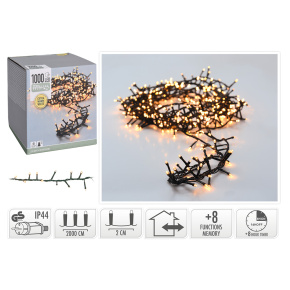 Svetelná reťaz 1000 LED extra biela teplá, dĺžka 20 m, 230V (vonk. použitie) Svetelná reťaz 1000 LED extra biela teplá, dĺžka 20 m, 230V (vonk. použitie)