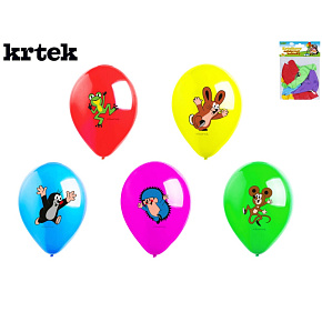 Krtkove nafukovacie balóniky 30cm (Krtek+kamaráti) 5designov 5ks v sáčku