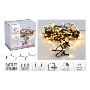 Svetelná reťaz 192 LED biela teplá, dĺžka 14,5 m (batérie 1,5V) Svetelná reťaz 192 LED biela teplá, dĺžka 14,5 m (batérie 1,5V)