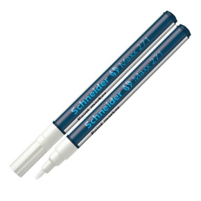 Lakový popisovač, 1-2 mm, SCHNEIDER "Maxx 271", biely