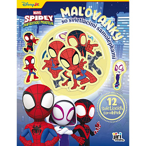 Omaľovanky JM so svietiacimi samolepkami - Spidey