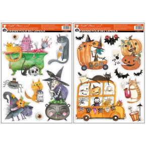 Okenná fólia s glitrami Halloween 29 × 41 cm (cena je za 1 hárok)
