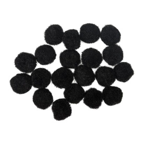 Dekoračné pompony 2 cm čierne - sada 20 ks Dekoračné pompony 2 cm čierne - sada 20 ks