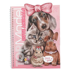 Kreatívny samolepkový bloček Top Model - Cute Animals Dress Me Up