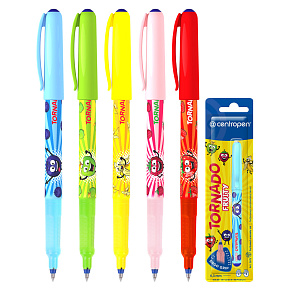 Pero guľôčkové CENTROPEN 2675 Tornado Fruity, blister - modrá náplň (mix /cena 1ks)