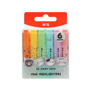 Zvýrazňovač M&G Mini So Many Cats PASTEL - sada 6 ks Zvýrazňovač M&G Mini So Many Cats PASTEL - sada 6 ks