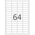 Etikety Top Stick A4/100 ks, 48,3x16,9 mm - 64 etikiet, biele