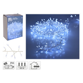 Svetelná reťaz 480 LED biela studená, dĺžka 480 cm, vonk. použitie, 230V Svetelná reťaz 480 LED biela studená, dĺžka 480 cm, vonk. použitie, 230V