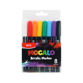 Popisovač M&G MOCALO Acrylic Marker, hrot 1 mm (sada 8 farieb) Popisovač M&G MOCALO Acrylic Marker, hrot 1 mm (sada 8 farieb)