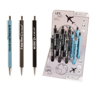 Pero guľôčkové LIFE STYLE (mix /cena 1ks) modrá náplň Pero guľôčkové LIFE STYLE (mix /cena 1ks) modrá náplň