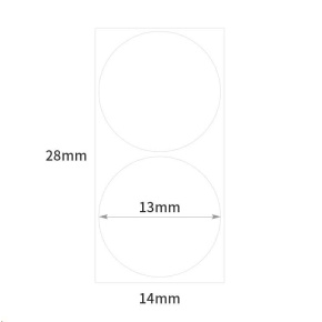 Niimbot štítky R 14x28mm 205ks WhiteRound B pro D11 a D110 Niimbot štítky R 14x28mm 205ks WhiteRound B pro D11 a D110