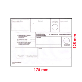 Obálky B6 DVR 125 x 175 mm opakované doručenie 25 ks