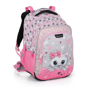 Školský batoh BagMaster Lumi 22 A - Pink /Grey
