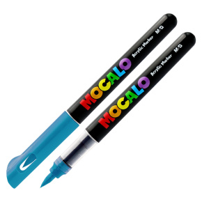 Popisovač M&G MOCALO Acrylic Marker, štetcový hrot - Turquoise Blue 704 Popisovač M&G MOCALO Acrylic Marker, štetcový hrot - Turquoise Blue 704