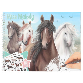 Omaľovánka Miss Melody - Kone