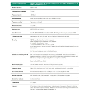 HPE PL ML350g12 6505P (2.2/12C) 1x32G (P69728) 2x4TB 4LFF MR408i-o2x1000W 1GbE NBD333 Smart Choice HPE PL ML350g12 6505P (2.2/12C) 1x32G (P69728) 2x4TB 4LFF MR408i-o2x1000W 1GbE NBD333 Smart Choice